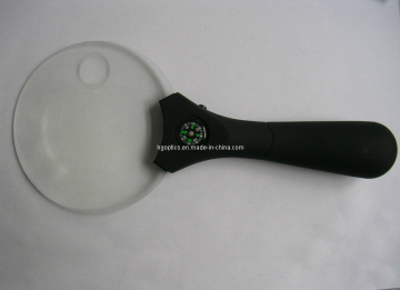 LED Handheld Magnifier with Compass
