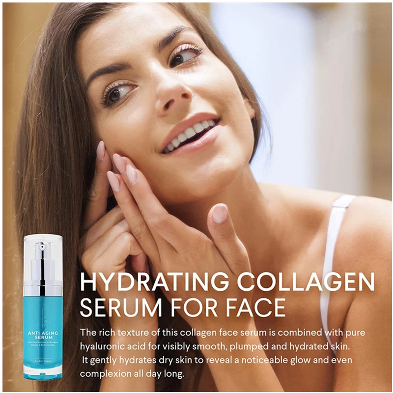 Private Custom Facial Collagen Anti Aging Hyaluronic Acid Serum