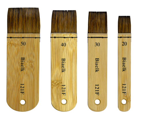 Natural hair painting brush