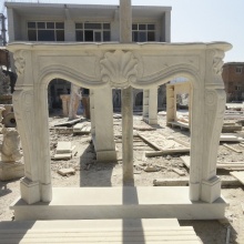 European traditional statuary carved simple style marble fireplaces