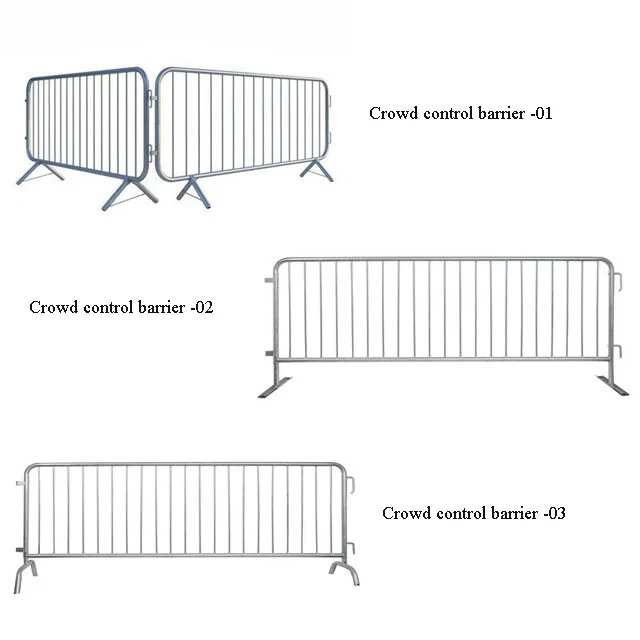 Hot Dipped Galvanized Fixed Leg 2.3m Crowd Control Pedestrian Barrier.