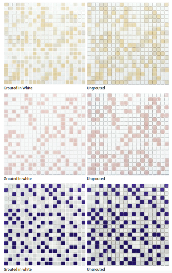 Diversified designs of glass mosaic tiles