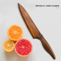 8 `` Retro kaplama şef bıçağı