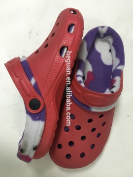 winter use EVA garden clogs/slippers with printing(12HG13024
