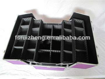 Purple Aluminum Display Beauty Case Custom supply beauty case