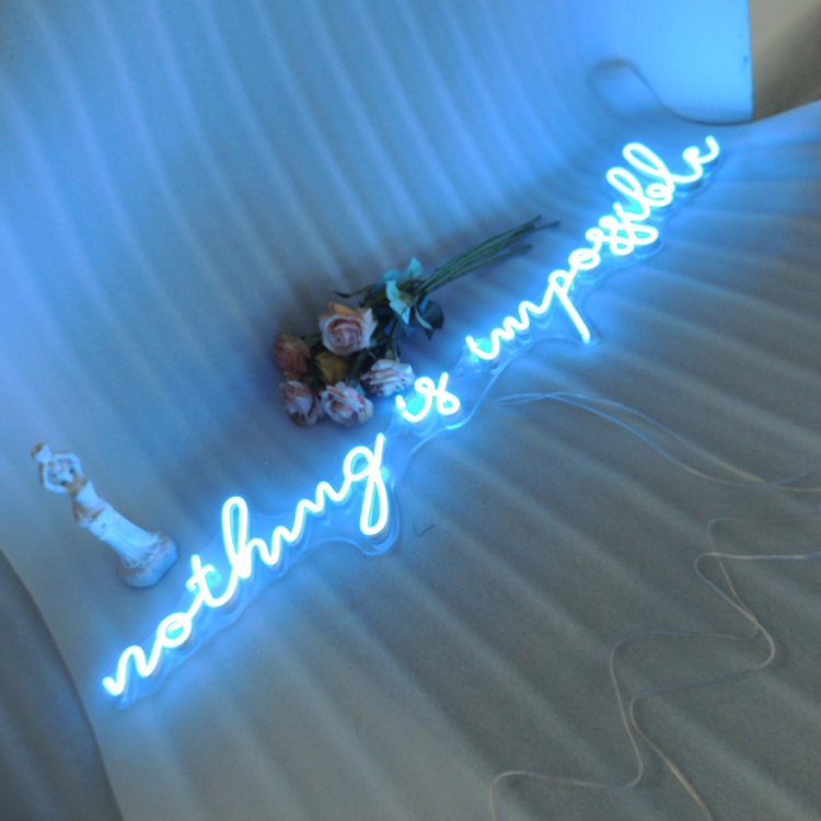 Custom Neon Sign Drop Shipping No Moq Wall-mounted Acrylic Neon Letters Good Vibes Led Neon Sign Light