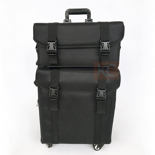 2017 NEW large capacity wholesale Nylon soft-sided makeup trolley case