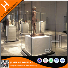 Science museum tempered glass showcase exhibits
