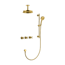 Classical shower set for concealed installation