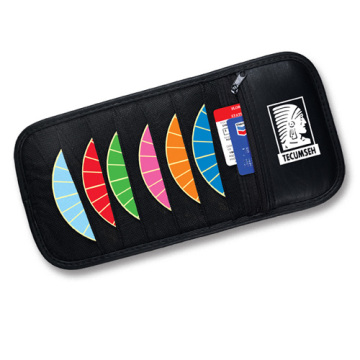 Black CD holder with logo print