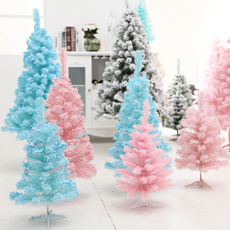 Simulation Tree Sky Blue Pink Christmas Decoration Living Room Restaurant Hotel Creative Christmas Tree Romantic Festival