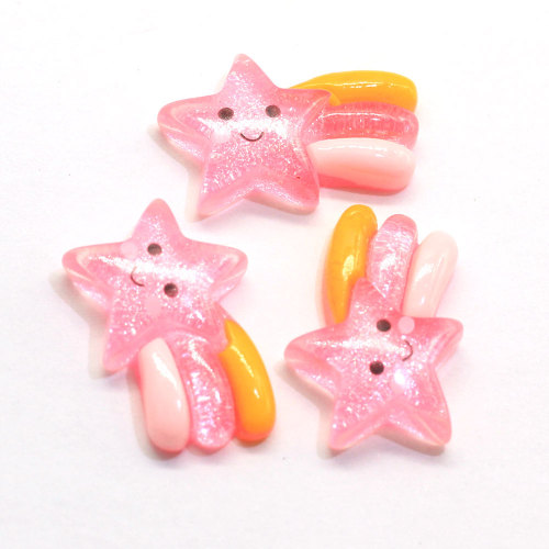 Mooie Ster Kleurrijke Hars Cabochon 100 stks/zak Kawaii Cabochon Kralen Bedels Voor DIY Craft Decoratie Hars Spacer