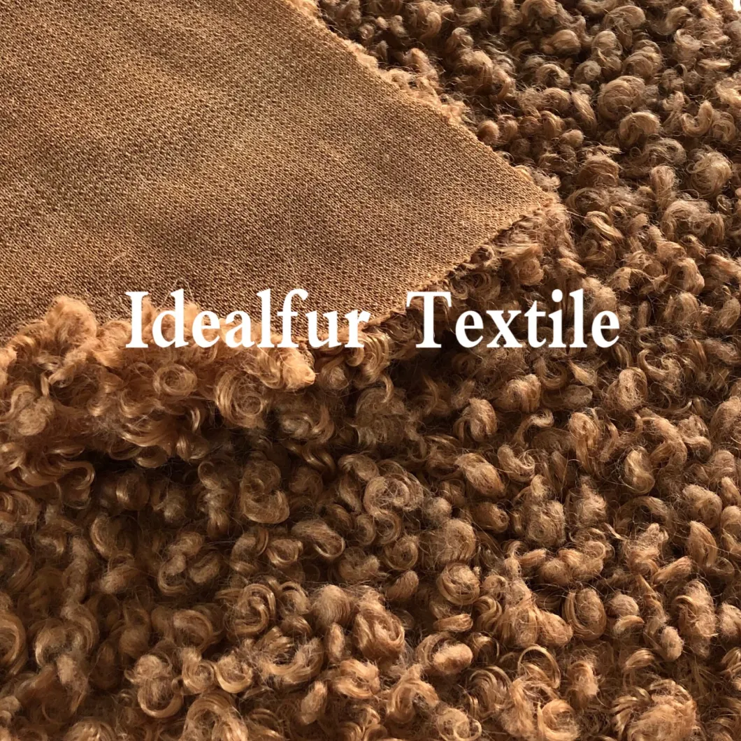 Imitation Wool Curly Short Pile Fur for Raccoon Fur