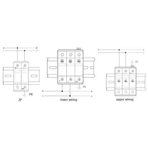 Din-rail DC Power SPD For PV Solar Power System