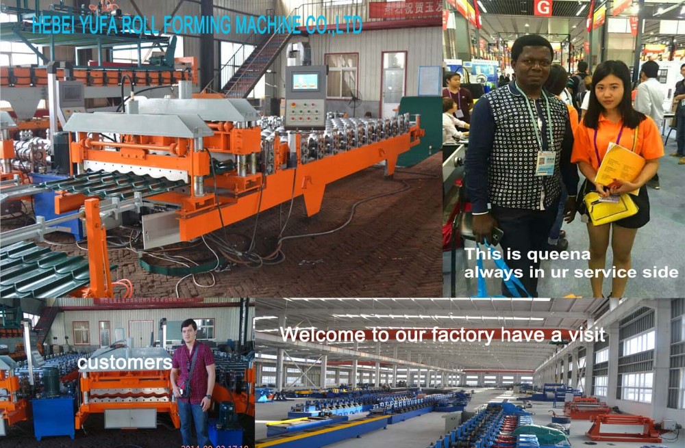 sales Service Provided step glazed steel profile roll forming machine for serbia