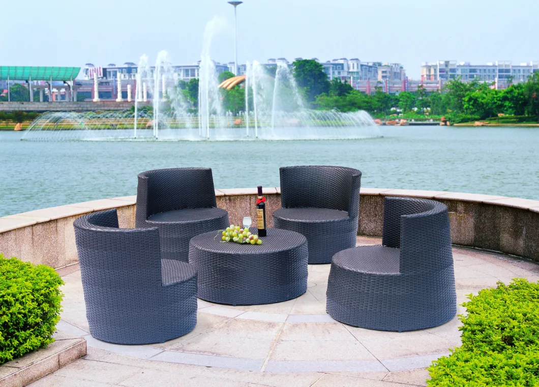 Stacking Rocket Design 4 Chairs One Table Outdoor Cafe Garden Furniture Bistro Set