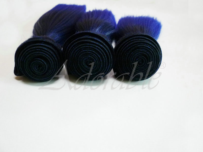 cheap factory price ombre two tone colored straight synthetic hair weave, soft diana synthetic yaki hair pieces raw material