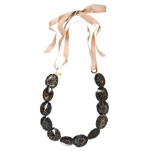 Personalized Shell Necklace with Fabric