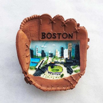USA Fridge Magnet Boston Tourist Souvenirs 3d Baseball Gloves Magnetic Refrigerator Stickers Collection Gifts Home Decoration
