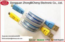 LED Light Retractable Smile Micro USB Charger Data Sync Cab