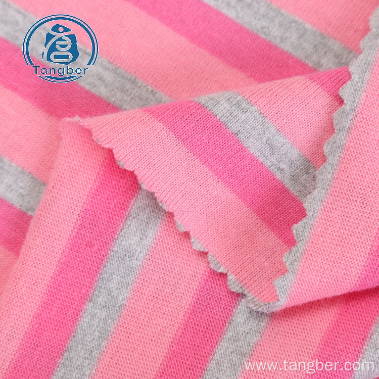 100% cotton yarn dyed stripe knitting fabric cotton