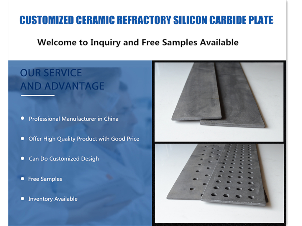 RSiC RecrystallizedRSiC Fish Shape Processing Ceramic Parts Silicon Carbide Sheet Sic Plate