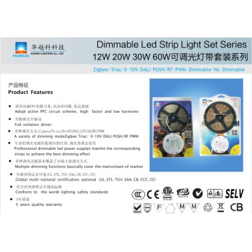 Zestaw pasków LED DC12V 0-10V 60W