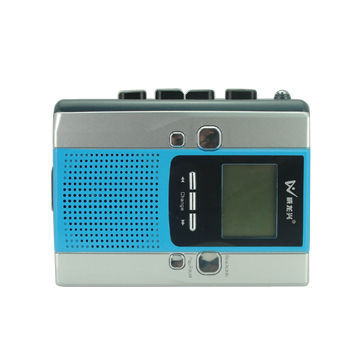 Portable radio with cassette recorder