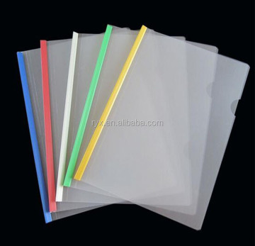 Transparent Report File Folder with Spine Q Bar