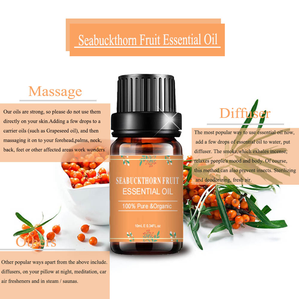 OEMプライベートレーベルSeabuckthorn Fruit Enstials Oils Natural