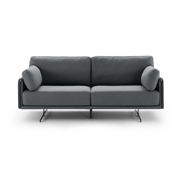 High end Half leather office style sofa 3-seater