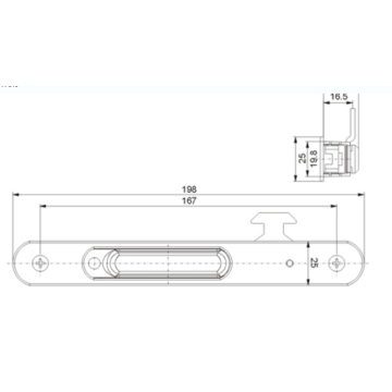 SERRURE DE FENÊTRE COULISSANTE SIMPLE