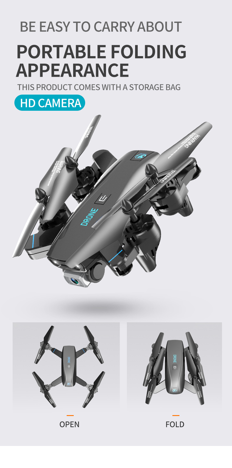 2020 new item CSJ S173 2.4G Wifi FPV Foldable Professional quadcopter drone 12mins flight With Camera Height Hold Mode