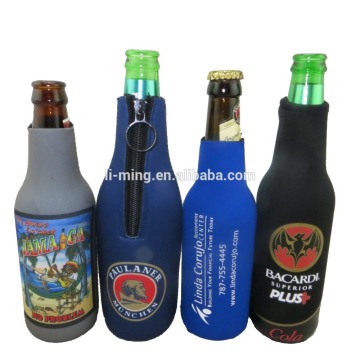 promotional cheap hot sale neoprene water bottle holder with zipper