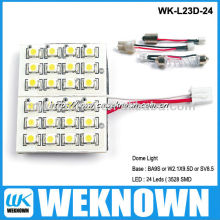 24LED 3528SMD led super dome light BA9S Car led light car Dome light series 12v led ceiling dome light