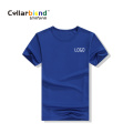 T-shirt bleu marine à col rond avec logo pas cher