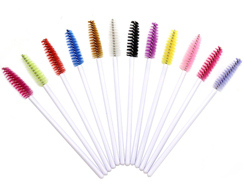 Disposable Color Bristle Black Mascara Wands Eyelashes