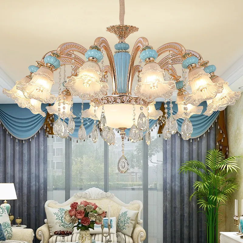 Elegant French Ceramic Chandelier for Dining Room Ambiance