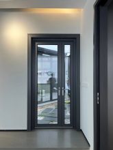 Door and window frames thin coating powder coating