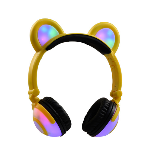 Cartoon Bear Ear Headphone Cute Headphones Mobile computer