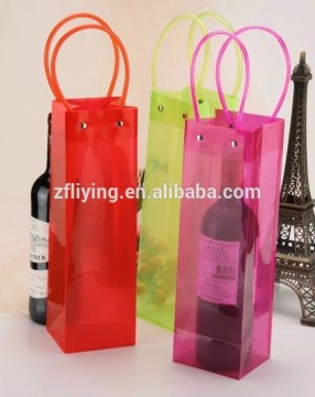 Red wine carrying bag gift bags with pvc handle