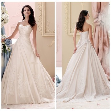 pink lace sleeveless puffy princess ball gown wedding dress