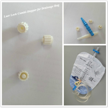 Laboratory stopper luer lock connection closing device