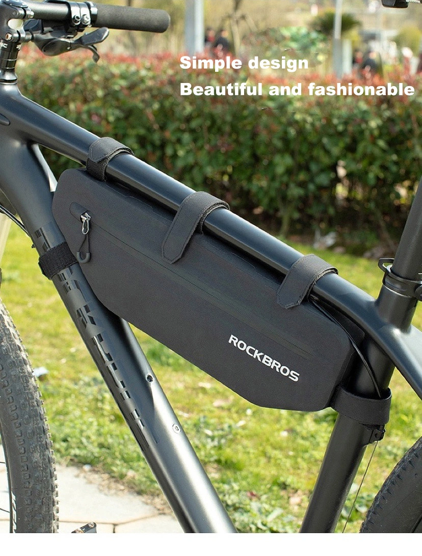 Waterproof Bicycle Bag Bicycle Front Tube Rack Front Bag Large Capacity Mountain Bike Road Bike Bicycle Black Bicycle