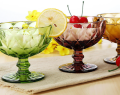 Solid Color Dessert Glass Ice Cream Bowl