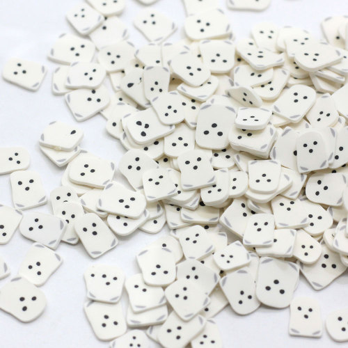 Polymeer Hot Clay 5mm Slice Halloween White Ghost Hagelslag voor Ambachten Maken Nail Arts Cartoon Plakboek Telefoon Versieringen