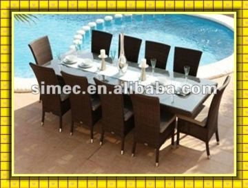 outdoor wicker dining table and chairs