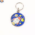 Gifts Metal Handmade Entamel Rocket Ship Keychain