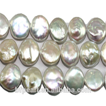 A 20mm Huge Freshwater Pearls Cultured White Loose Coin Pearls Strands