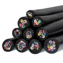 26-16 AWG Core PVC Sheathed Copper Wire Electric RVV Cable: Black Soft Sheathed Wire